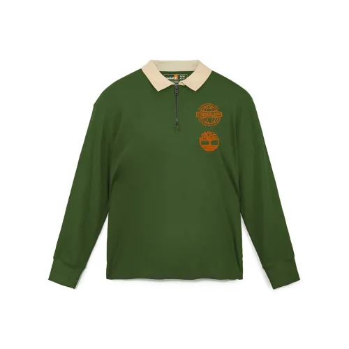 Timberland Polo Shirt Men's Black Forest Green