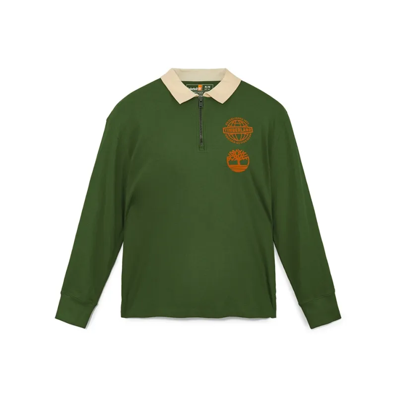 Timberland Polo Shirt Men's Black Forest Green-0
