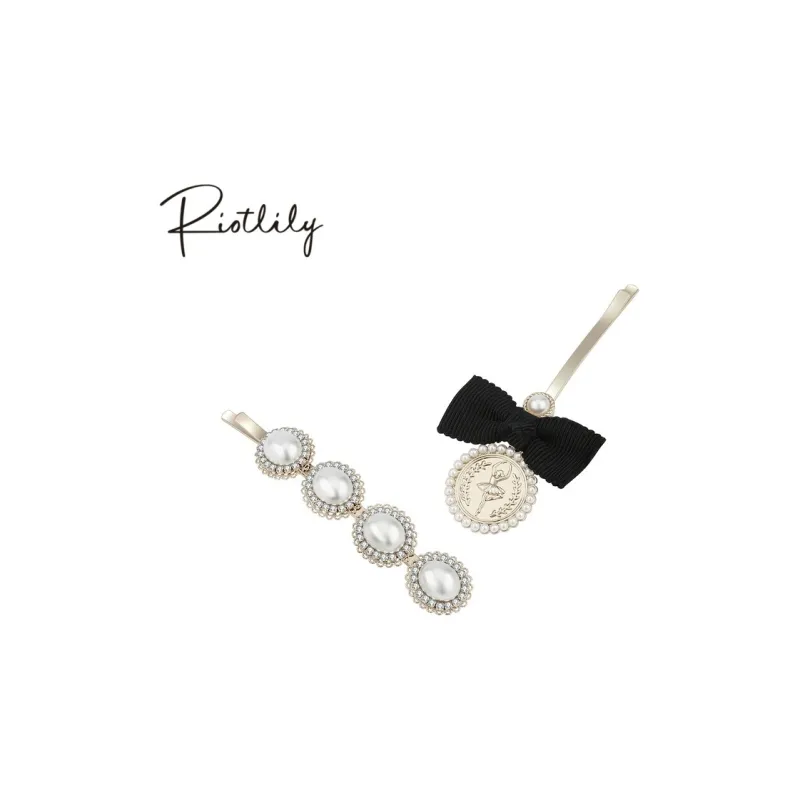RiotLILY Artificial Pearl Hair Clips Women's-1