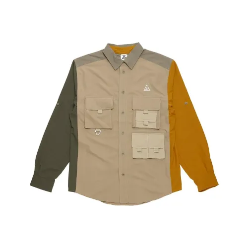 Nike Shirts Men Coffee