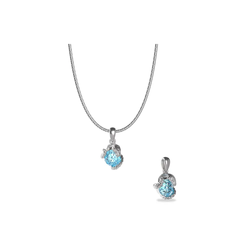 ICEGANG White Gold Plated Copper Necklaces Unisex-4