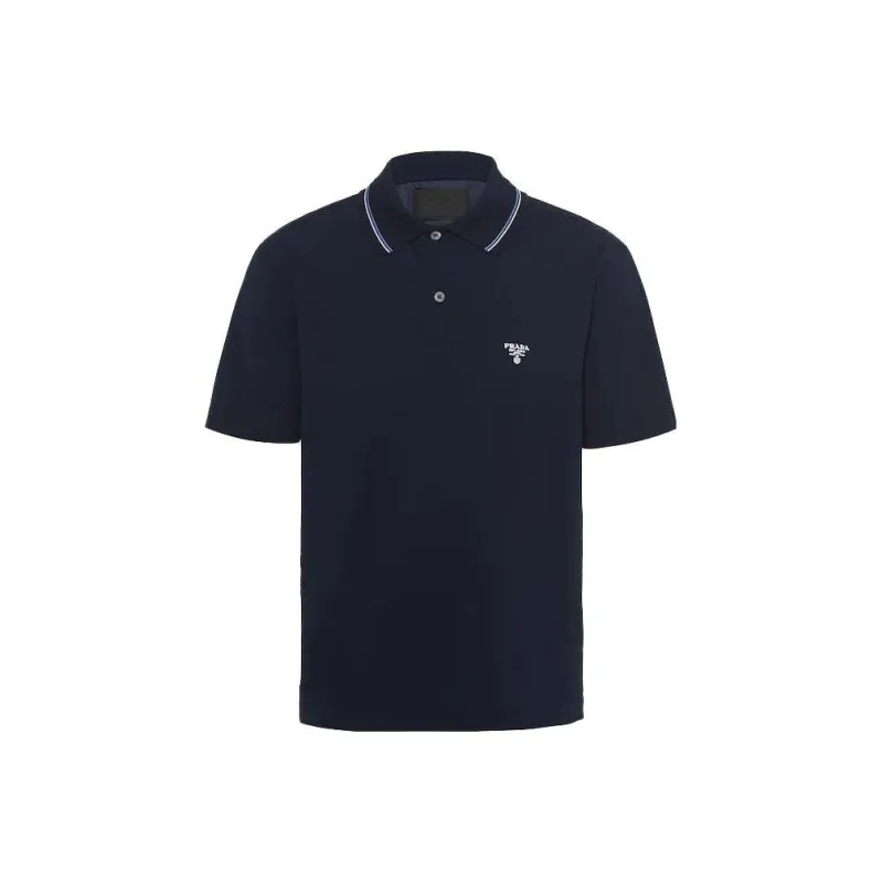 PRADA SS23 Polo Shirt Men's Marine Blue-0
