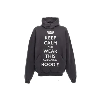 Balenciaga Keep Calm Printed Oversized Hoodie