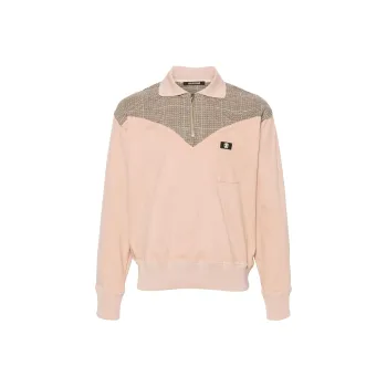 Roberto Cavalli Colour block Faux suede Sweatshirt