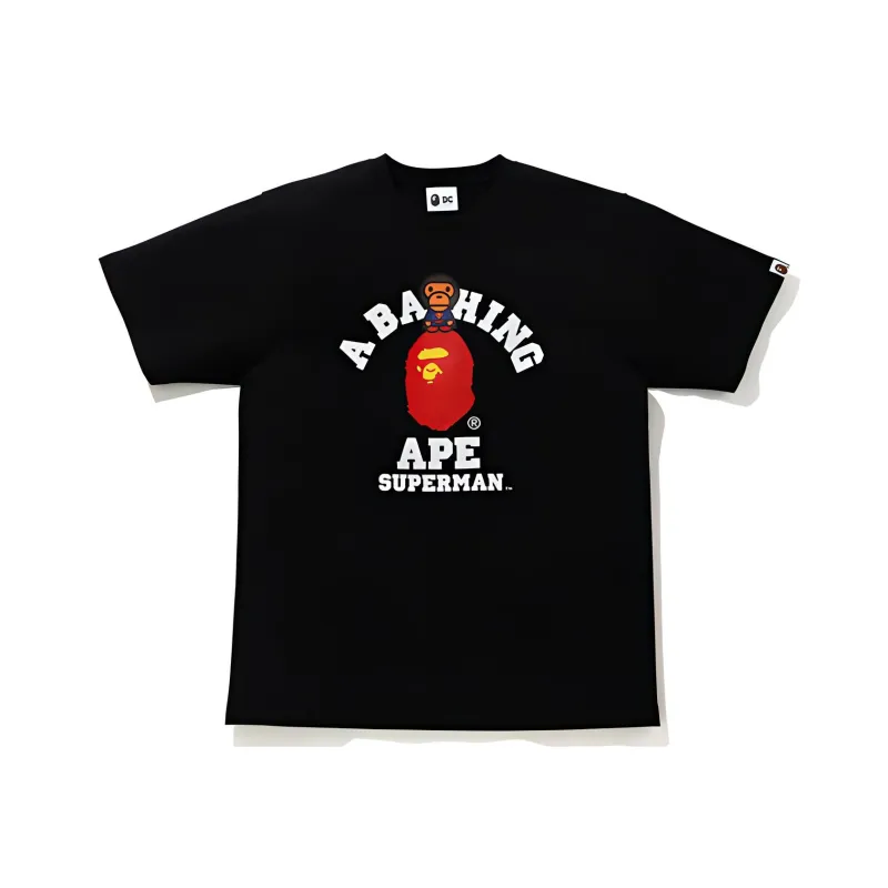 A BATHING APE X Dc Baby Milo Superman College Tee-1