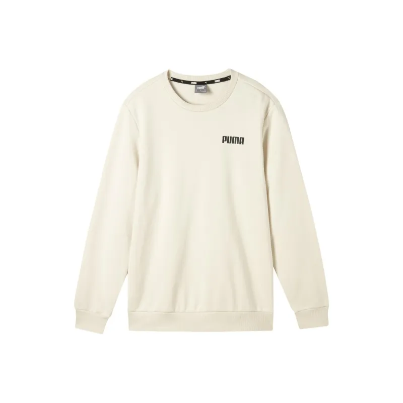 PUMA ESS CREW SWEAT FL Sweatshirt Men's Snow White-0