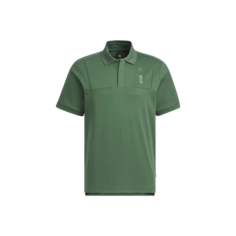 Adidas Wuji Series Polo Shirts Men Oxidized Green-0