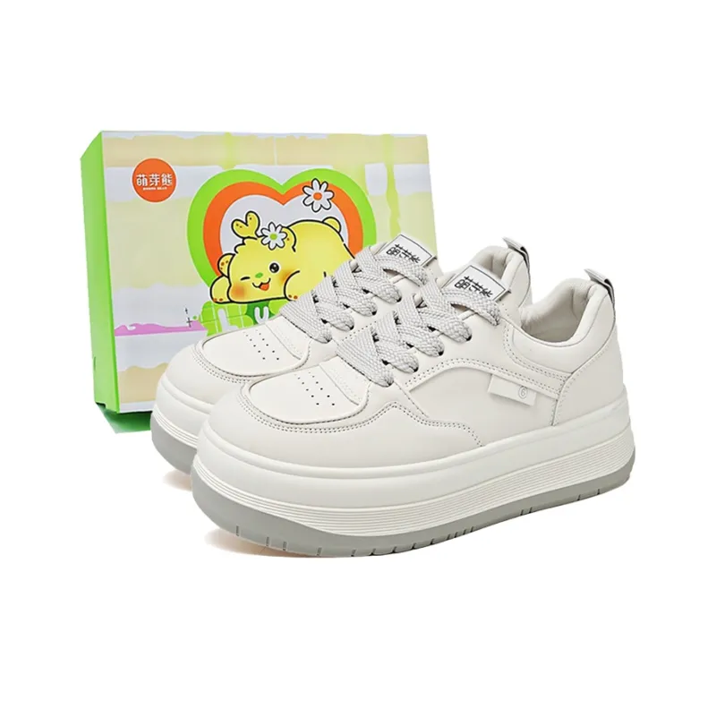 Budding Bear Slip Resistant, Abrasion Resistant, Lightweight, Height Increasing Low Top Skateboard Shoes Women's-14