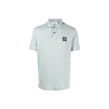 STONE ISLAND Polo Shirts Men Sky Blue