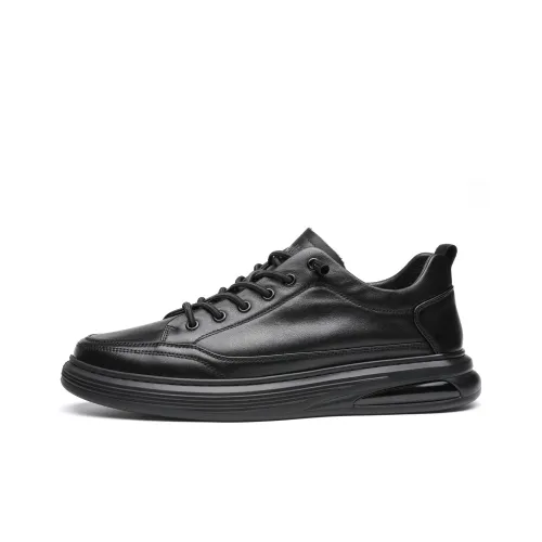 HAPPY DINO Skateboard Shoes Men Low Top Black