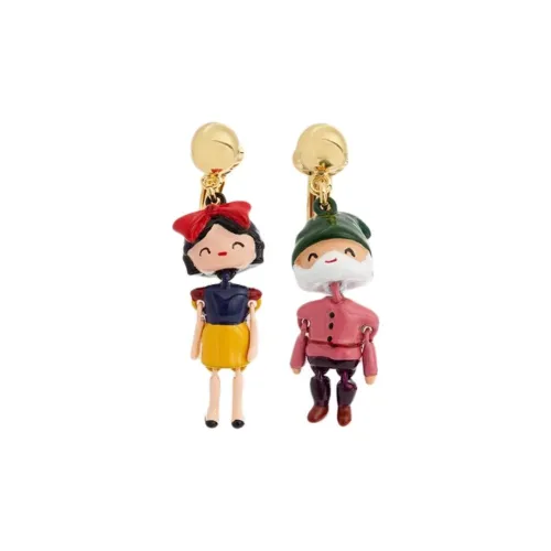 LES NEREIDES Gold Plated Earrings Women's Multicolor