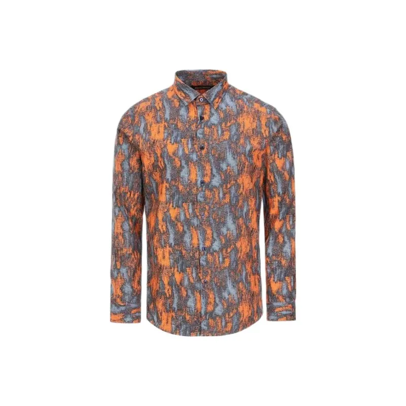 BRAUN BUFFEL Shirt Men's Orange-0