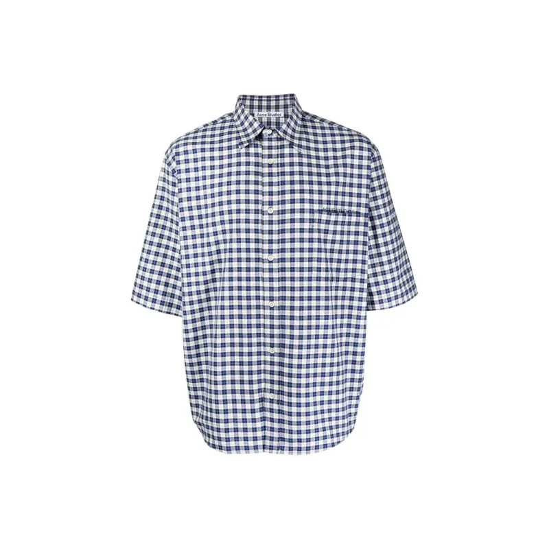 Acne Studios Checkered Button Up Shirt-0