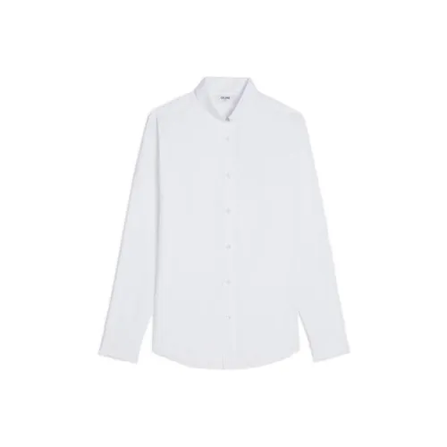 CELINE Loose Shirt With Inverted Collar In Cotton Poplin