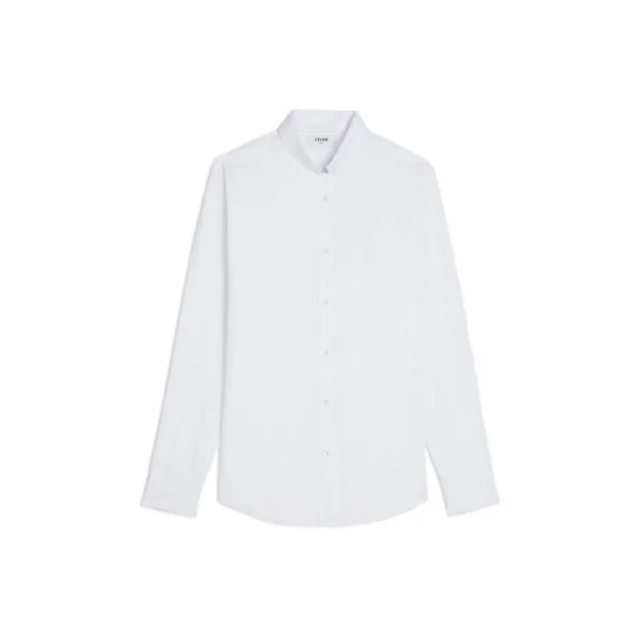 CELINE Loose Shirt With Inverted Collar In Cotton Poplin-0