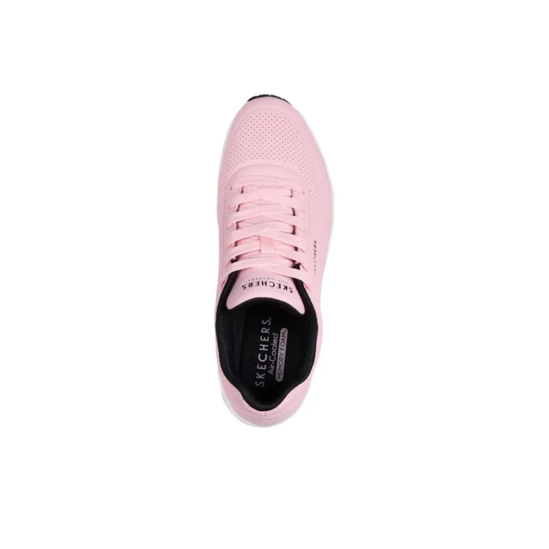 Skechers Uno Low Top Casual Shoes Men's Pink Black-1