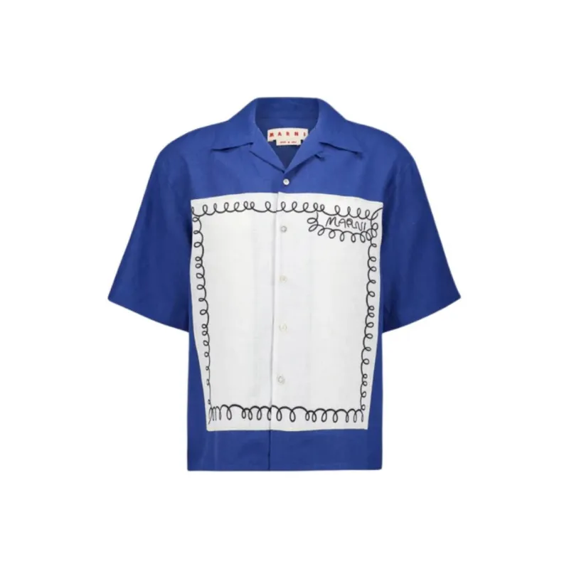 MARNI Organic Poplin Bowling Shirt-0