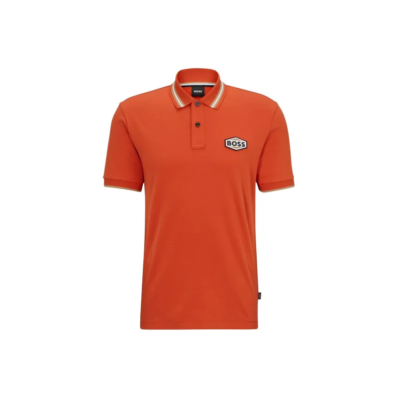 HUGO BOSS Polo Shirts Men Orange-0