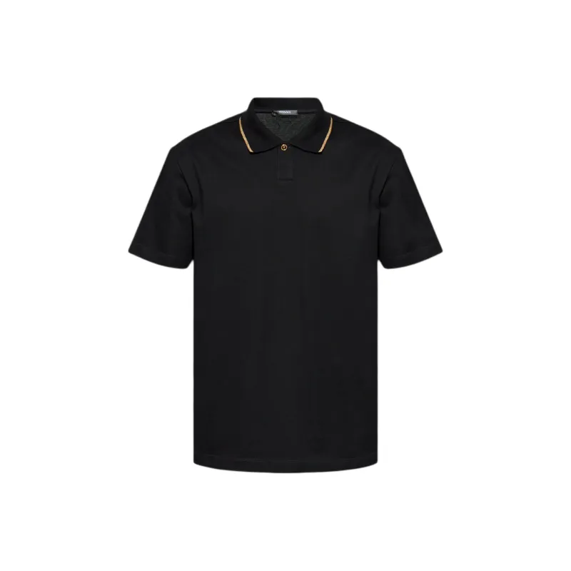 VERSACE Collared Short Sleeve Polo Shirt-0