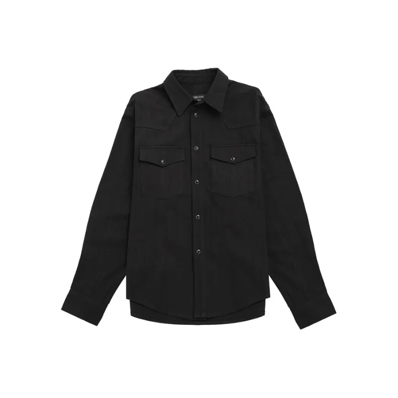 OVERCOOL Shirt Men's Ink Black | Ecru-5