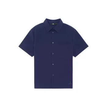 LI NING 1990 Commuter Series Shirts Men Dark Ship Blue