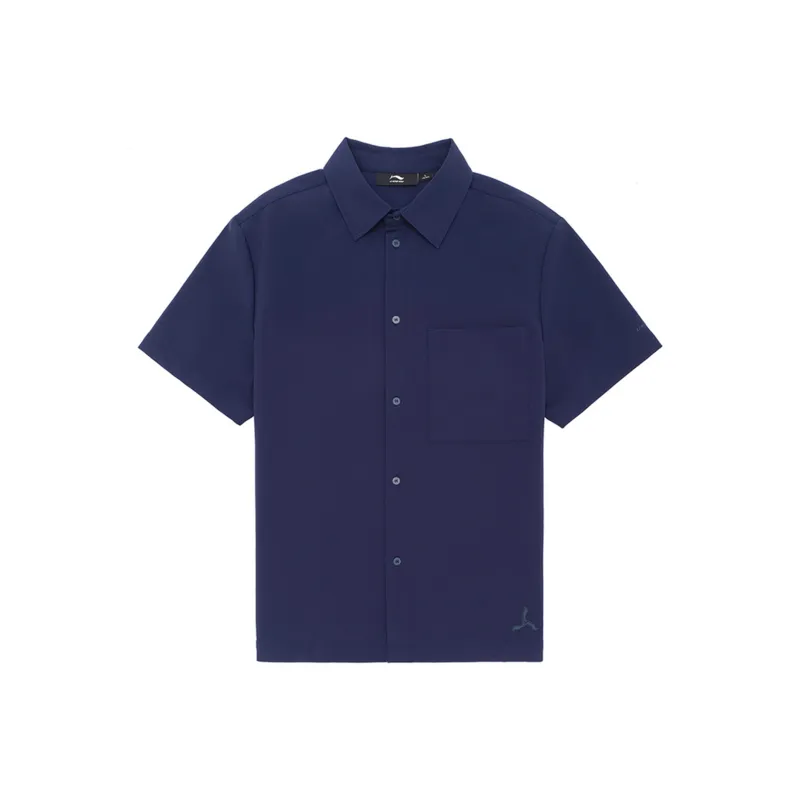 LI NING 1990 Commuter Series Shirts Men Dark Ship Blue-0