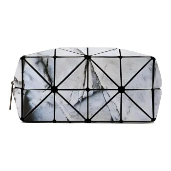 ISSEY MIYAKE Box Bag Makeup Bag Clutch Small Size Women's White