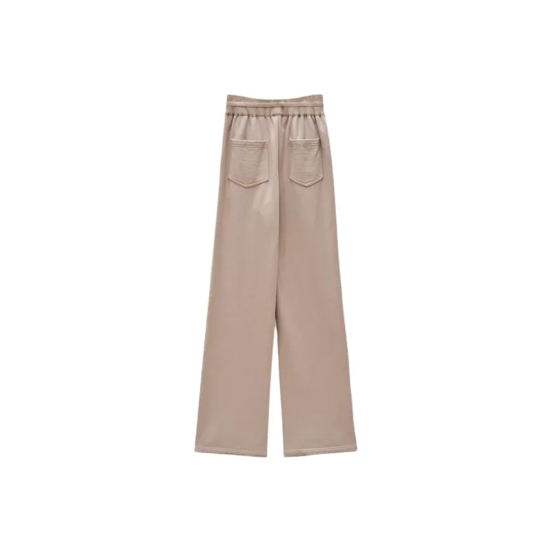INSUN Knitted Sweatpants Women's Apricot-1