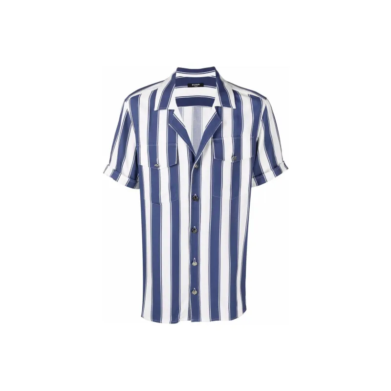 BALMAIN Shirts Men Blue-0