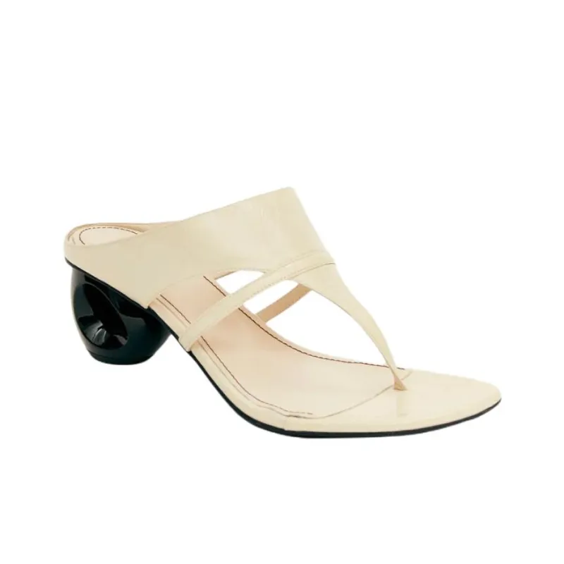 ALOHAS Quiet Flip Flops Women's Ecru-1