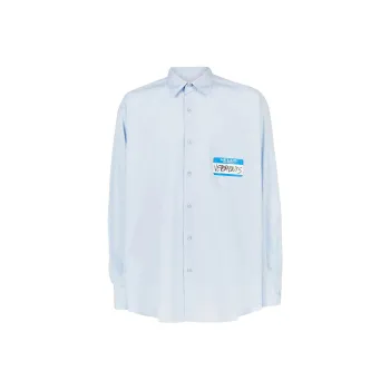 Vetements Shirts Men Blue