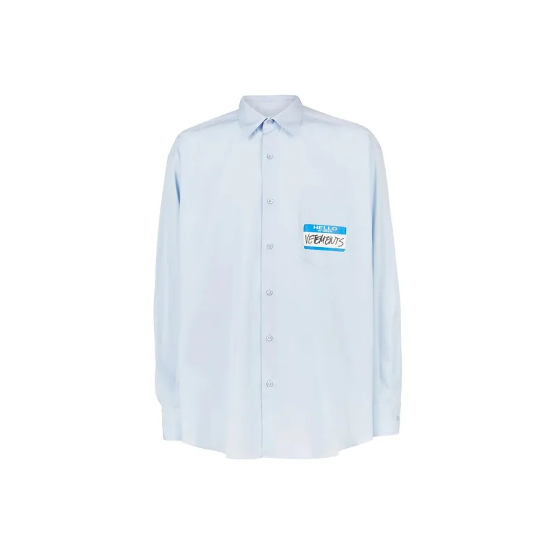 Vetements Shirts Men Blue-0