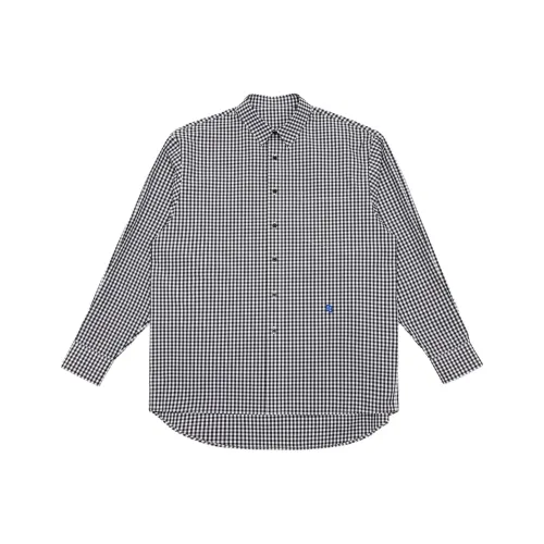 ADER ERROR Tetris-appliqué Checkered Shirt