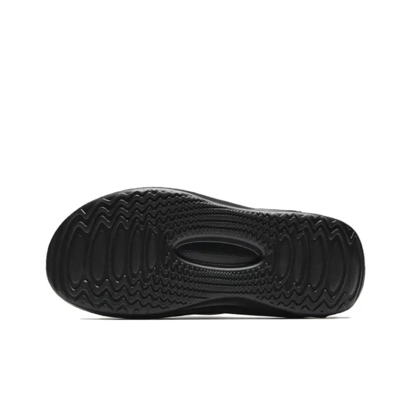 Anta Slip Resistant Abrasion Resistant Massage Slide Slippers Men's Basic Black-4