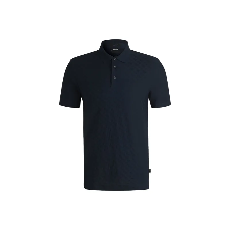 HUGO BOSS Patterned jacquard Polo Shirt-0