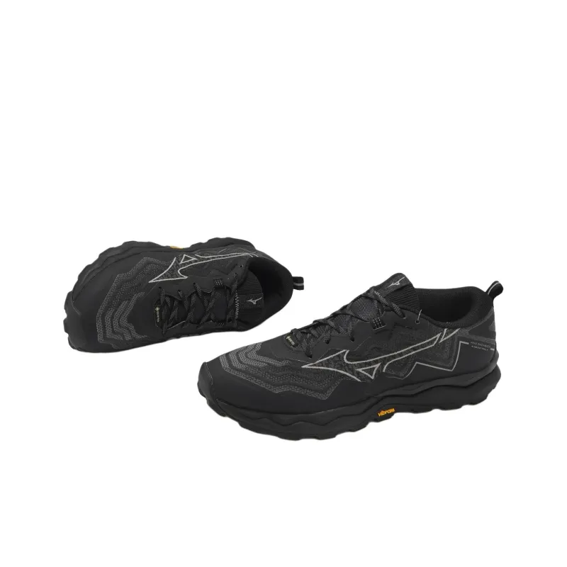 Mizuno Wave Daichi 9 Abrasion Resistant Slip Resistant Low Top Trail Running Shoes Men's Black-4