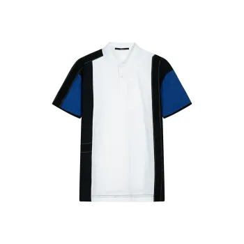 DAVID NAMAN Polo Shirts Men Black White