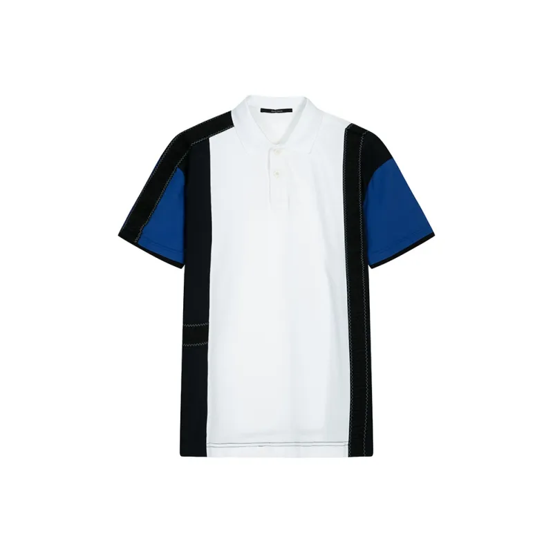 DAVID NAMAN Polo Shirts Men Black White-0