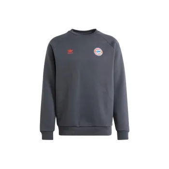 Adidas Essential Fc Bayern Essentials Trefoil Crew Sweatshirt Sweatshirt Men's Dark Gray