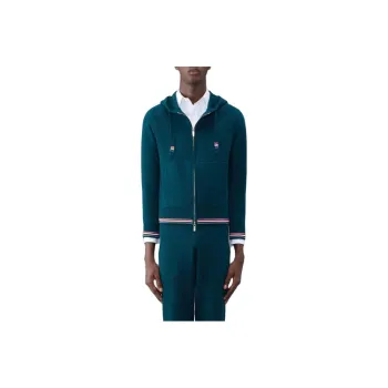 THOM BROWNE Cashmere Knitted Zip up Hoodie