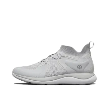 Lululemon Chargefeel 2 Slip-Resistant Breathable Mid-Top Running Shoes Women's Gray White