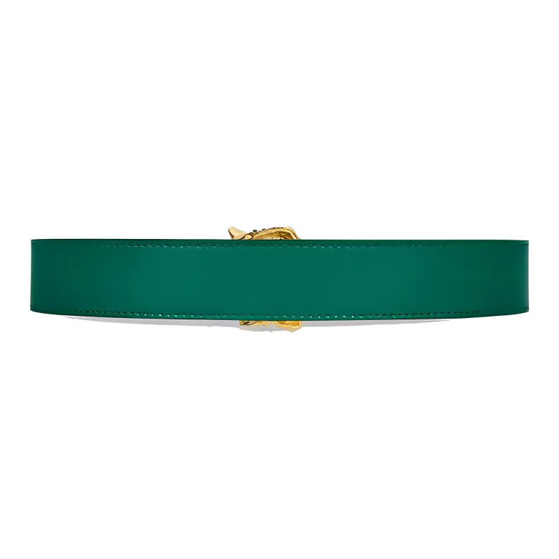 GUCCI Leather Belts Men Green-1