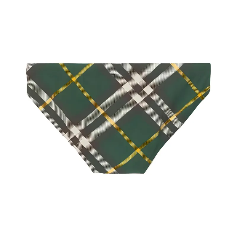 Burberry Checkered Elasticated-Waist Swim Briefs-1