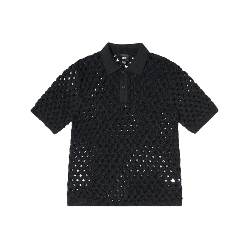 Stussy Big Mesh Polo Sweater-3