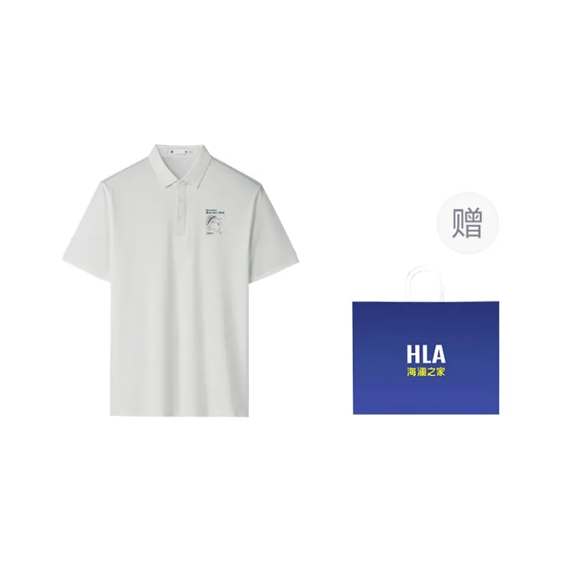 HLA x SANTI,LIANMINGKUAN Short Sleeved Polo Shirt Men's-16