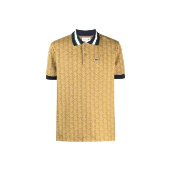 LACOSTE Monogram jacquard Polo Shirt