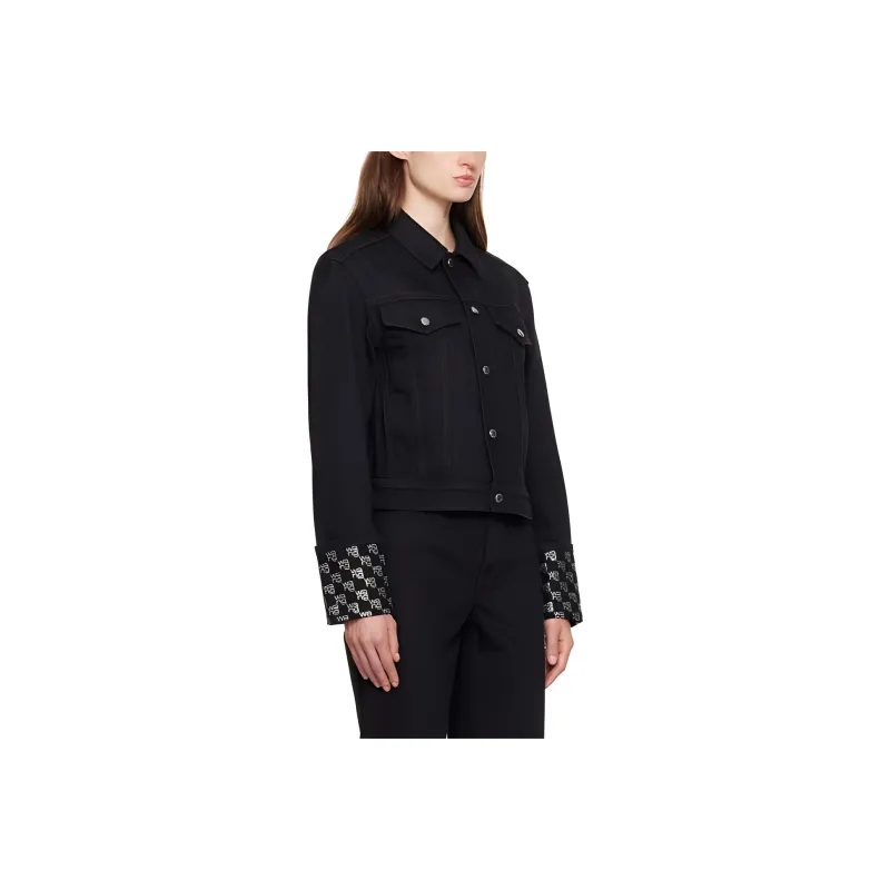 Alexander Wang Long Sleeved Embellished Denim Jacket-4