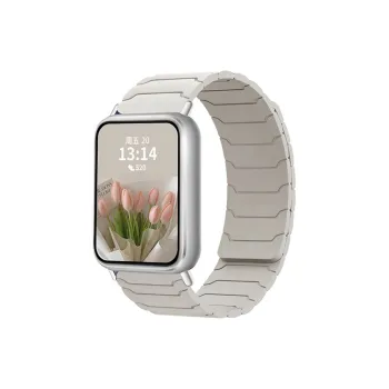 CHUANGYIDA Watch Band Xiaomi Red Beige Compatibility 135 210mm Silicone Material