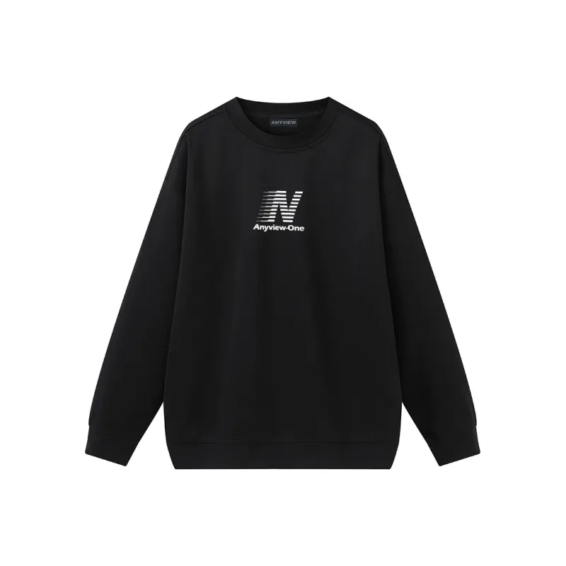 Anyveiw Crew Neck Thickened Pullover Long Sleeved Sweatshirt Unisex-0