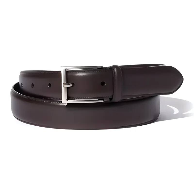 UNIQLO Two Tone Patchwork Leather Belts Men's Black/Umber Width 3cm-3